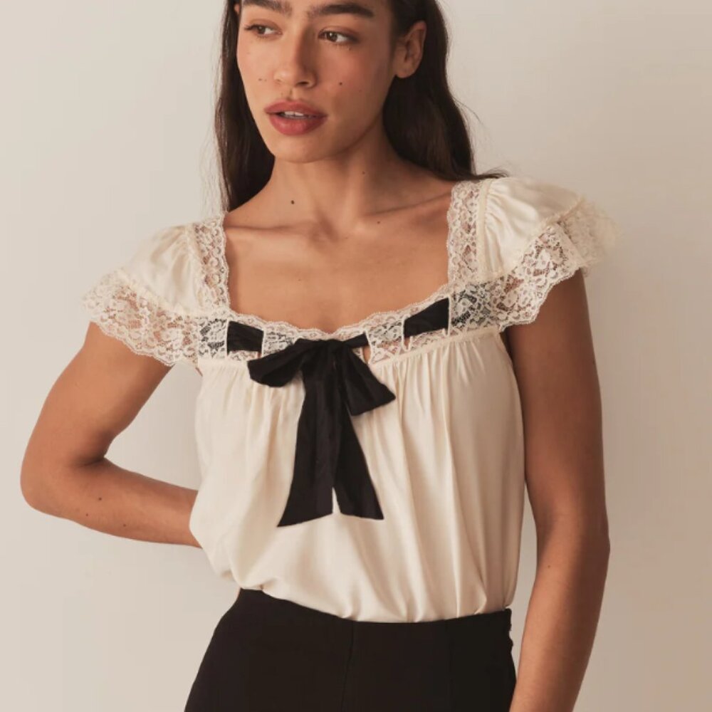 DOEN ANAYA TOP IN CANDLELIGHT, Size Small, NWT